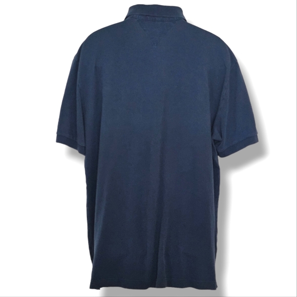 Tommy Hilfiger Mens Polo Shirt Flag Logo Short Sleeve Navy Blue Size XXL - Picture 6 of 8